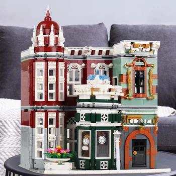 

Antique Shop Set with Light Kits compatible MOC-14041 Lepining Street View Modular Building Blocks Bricks Toy for Children