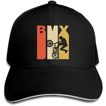 

Retro 1970's Style BMX Silhouette Men Womens Hip-hop Cap Baseball Cap