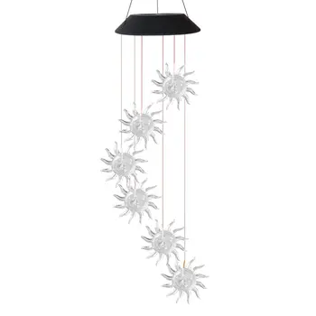 

Solar Wind Chime Light Turn Light Sun Moon Solar Gift Light Color Led Garden Hanging Light Colourful Light