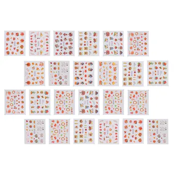 

48 Sheets Autumn Theme Happy Fall Nail Art Nail Stickers Manicure Stickers Maple Nail Decoration