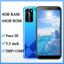 Versão global 8a pro frente/câmera traseira 5.5 polegada desbloqueado 5mp + 13mp original 4g ram 64g rom smartphones face id telefones celulares wifi