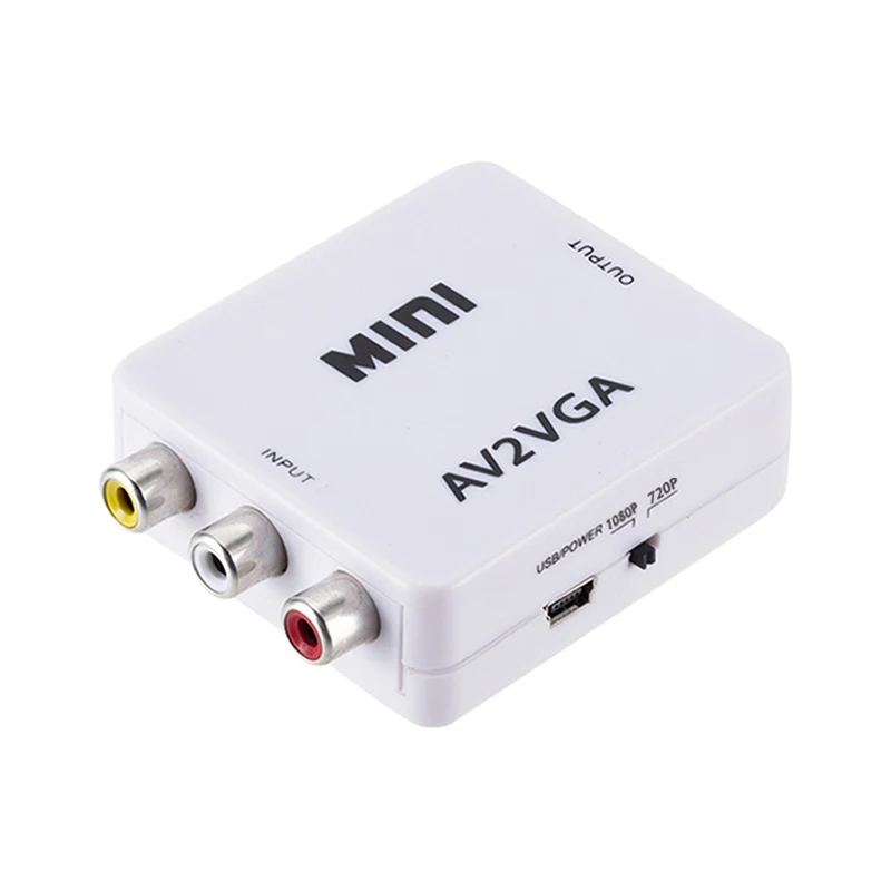 Мини HD AV2VGA видео преобразователь аудиовизуальных систем на VGA видео HD ТВ конвертер OD889