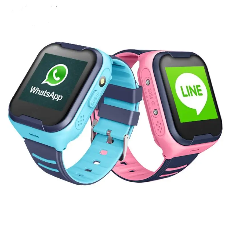 Whatsapp Line 4G AI WIFI Kids Watch GPS+LBS Precise Position SOS Call Video Chat Smart Watch Girl Child Boy Gift