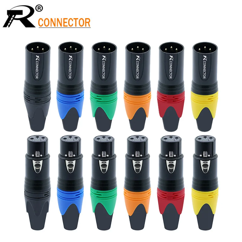 3 контактный разъем XLR штекер для микрофона гнездовой адаптер микрофонный