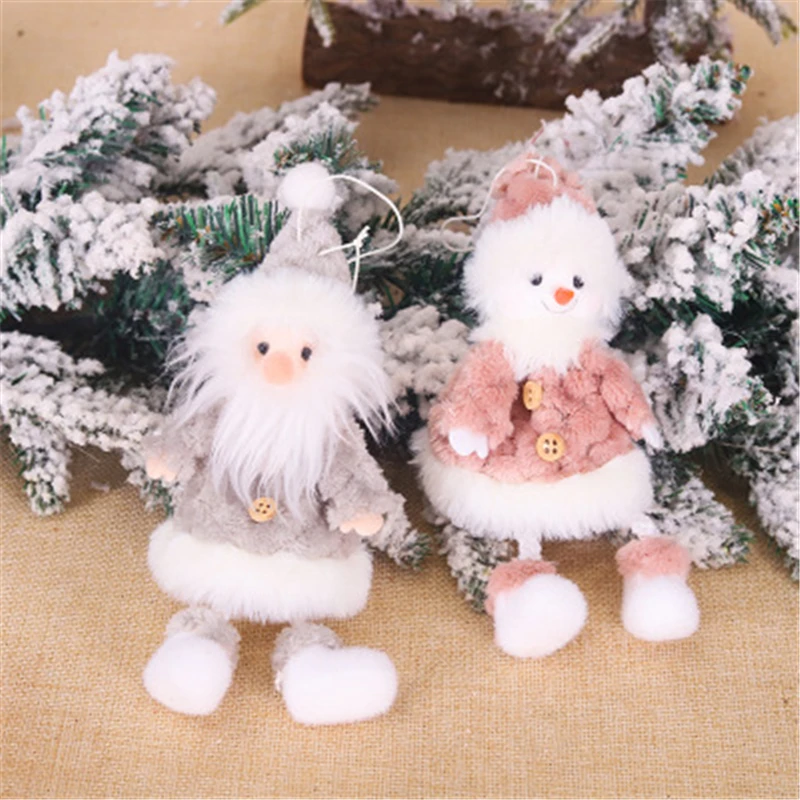 Год последние рождественские куклы-Ангелы Милая Пижама с рождественским принтом, пижама украшение для дома орнамент с рождественской елкой с утолщённой меховой опушкой детские подарки 1/3/4 шт