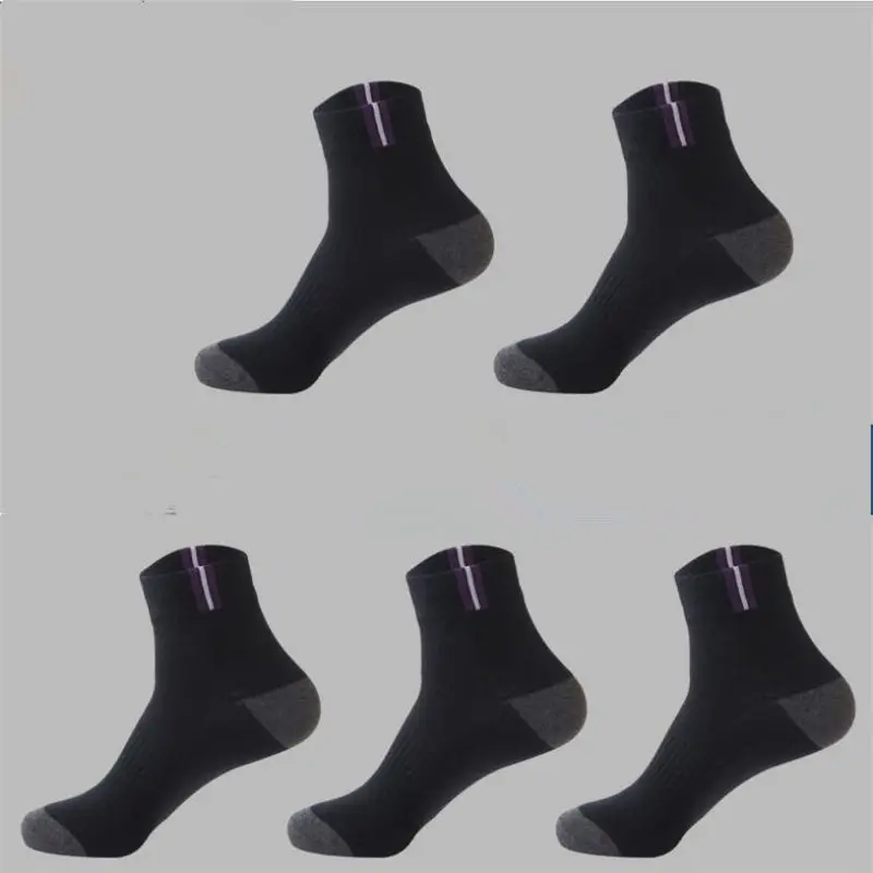 5 Pairs High Quality casual men Business Socks For Men Cotton Brand Sneaker Socks Quick Dry Black White Sock Long