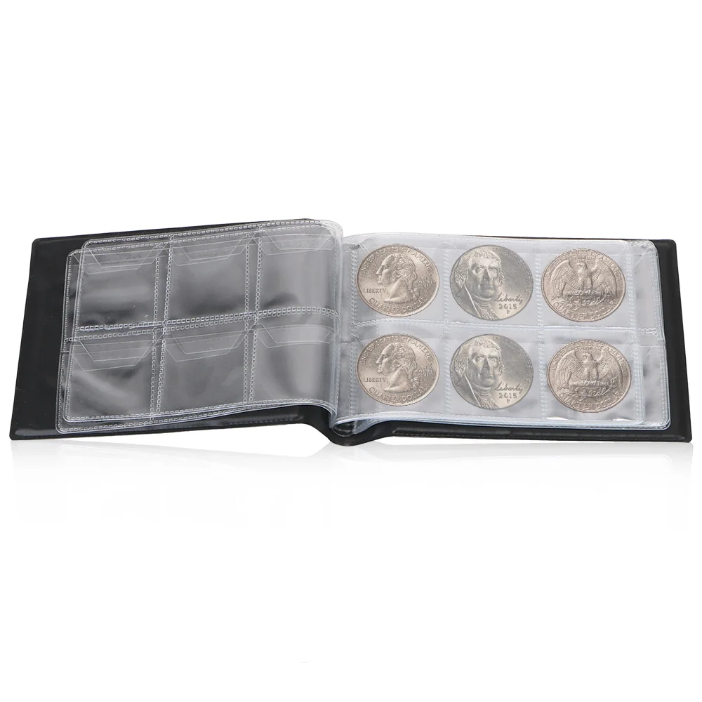 Coins Collection Album 60 Pockets Coin Storage Bag Gifts