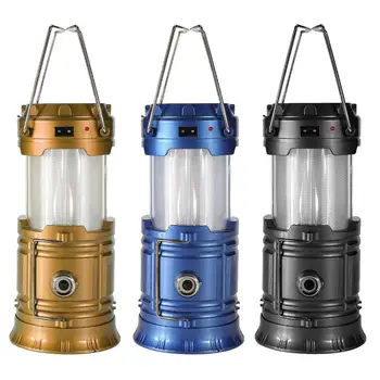

Portable Solar Camping Tent Light Flame Lamp Lantern Flashlight Retractable Emergency lighting Camping Light Lantern