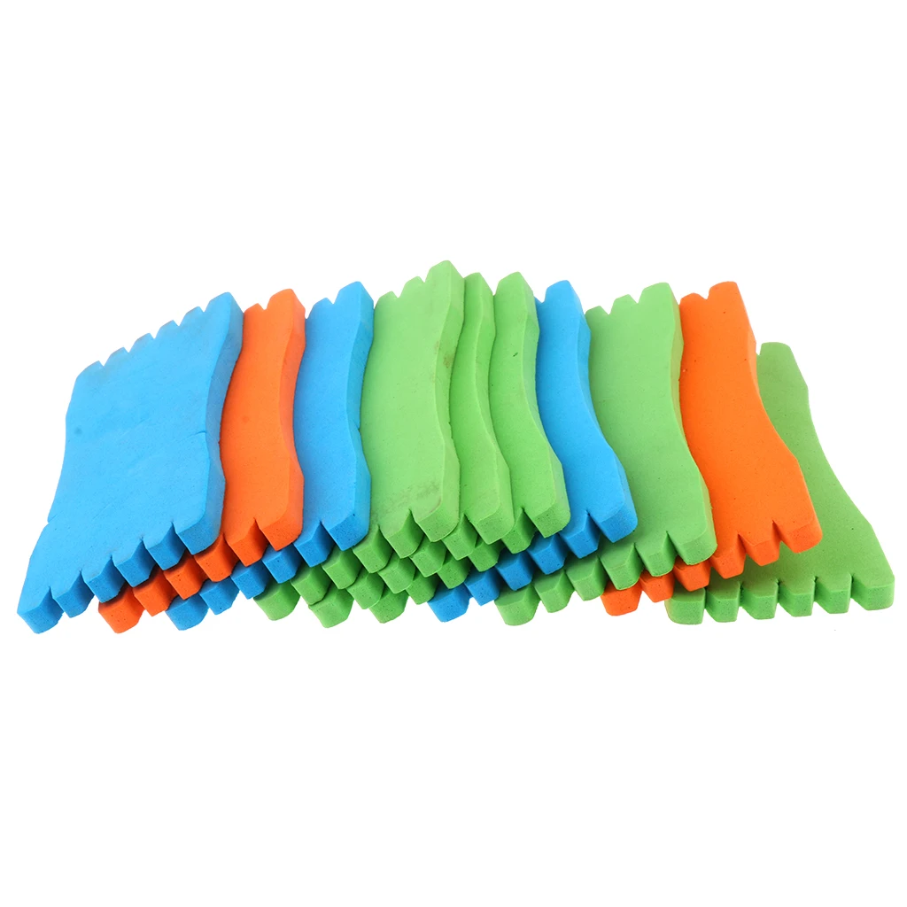 Perfeclan 20pcs Foam Winding Boards Fishing Line Leaders Rigs Storage Board