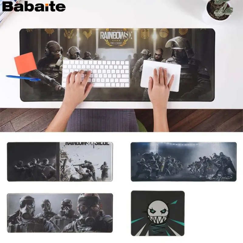 Babaite Новинка Радужный Six Siege Подгонянный Коврик Для Мыши Компьютерный Аниме Коврик для мыши и ноутбука резиновый ПК компьютерный игровой коврик для мыши