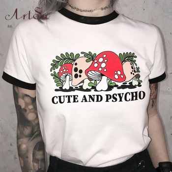 

Artsu Cartoon Printed White Casual Tee Shirt Women Fashion Summer Short Sleeve T-shirt Cotton Tops Tees Streetwear Cute Printed