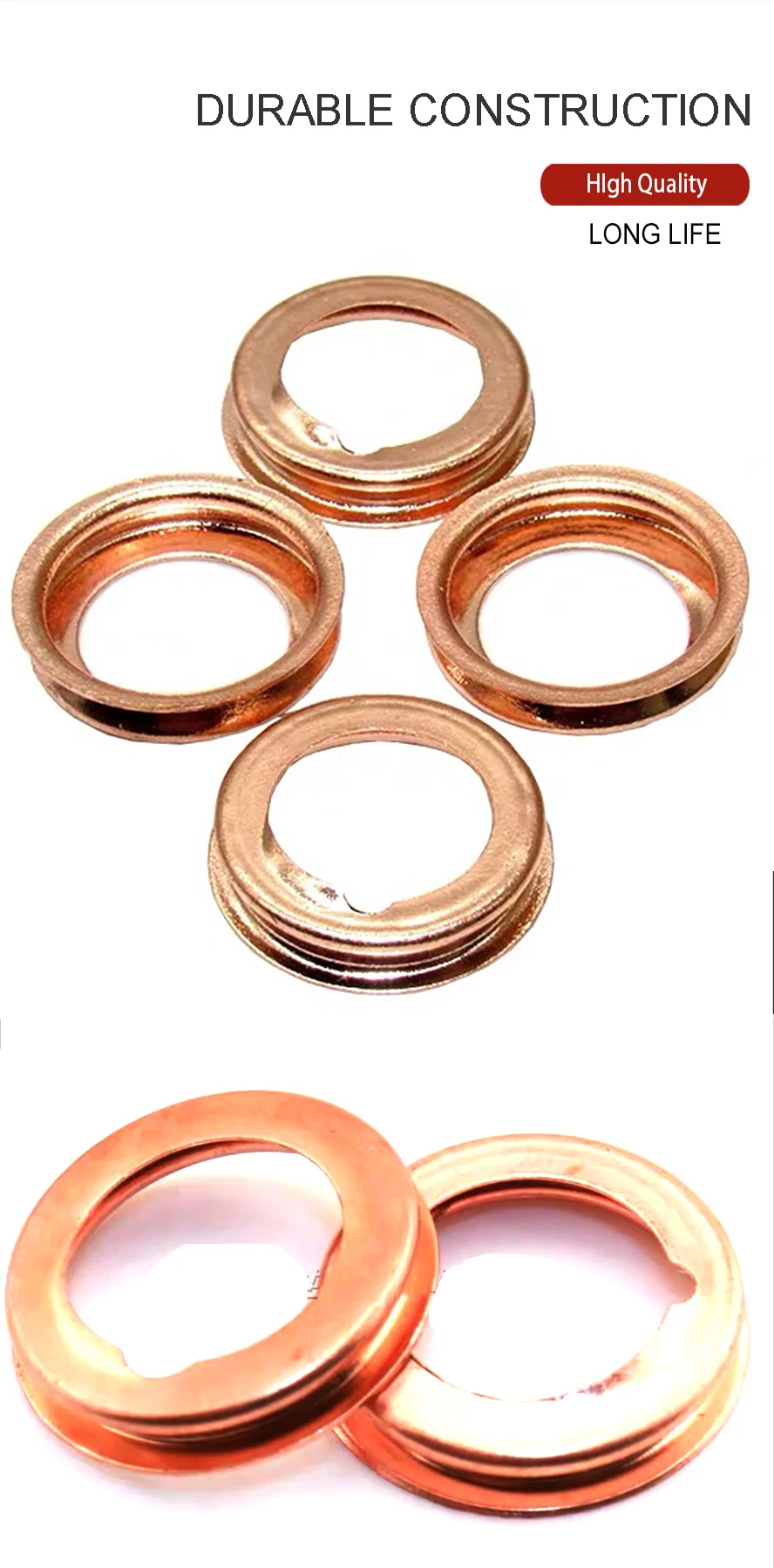 Wooeight 10Pcs 1026-01M02 11026-JA00A Oil Drain Plug Crush Washer Gasket fit for Nissan Altima 370Z Cube Frontier Infiniti 2010 (8)