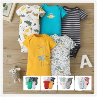 2023 5PCS/Lot Baby Bodysuits 100% Cotton Newborn Baby Boys Clothes Short Sleeve Baby Girls Clothes 0-24M Baby Clothing Jumpsuits 1