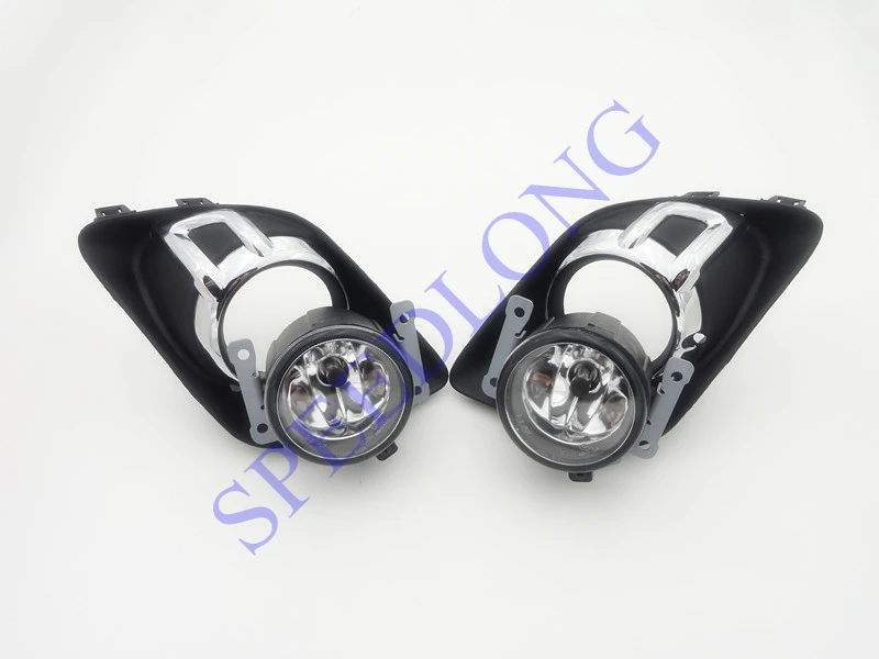 

1 Set Front Bumper Driving Fog Lamps Lights w/ Covers Bezels Trim kits for Mitsubishi Outlander 2009-2011