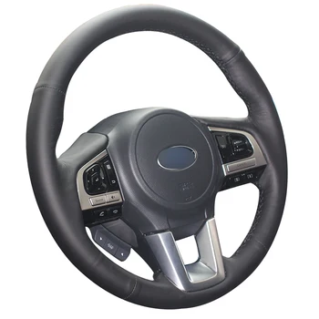 

Black Artificial Leather Car Steering Wheel Cover for Subaru Legacy 2015-2017 Outback 2015-2017 XV (Crosstrek) 2016-2017