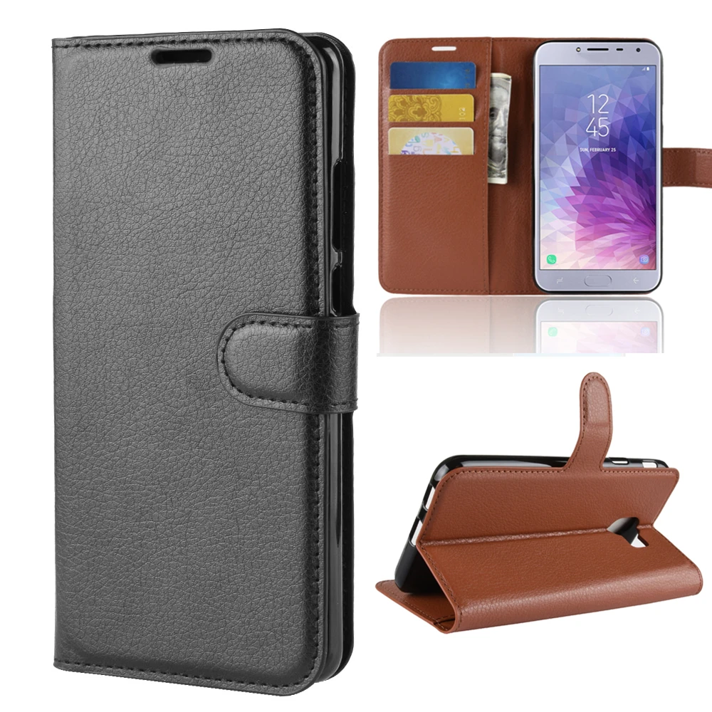 Wallet Cover Card Holder Phone Cases for Samsung Galaxy J4 Plus J4Plus Pu Leather Case Protective Shell