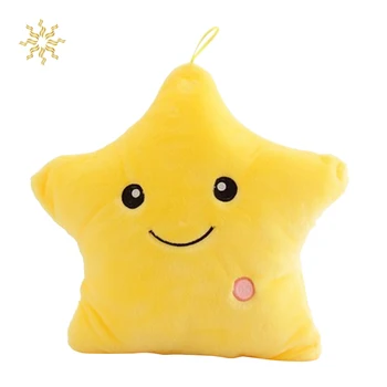 

Colorful Star Shape Toys Star Glowing LED Luminous Light Pillow Soft Relax Gift Smile Body Pillow Valentines Gift Birthday Gift