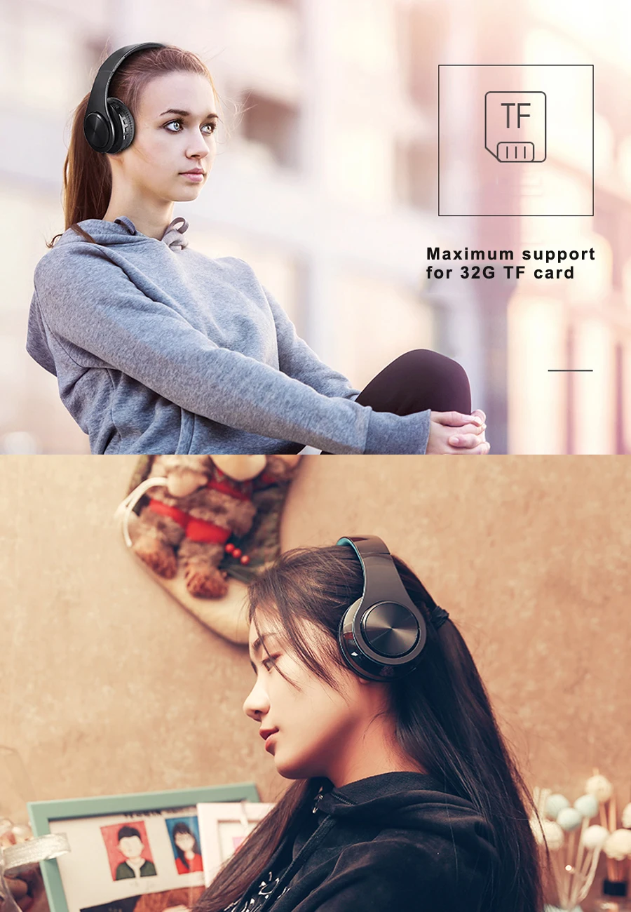 Bluetooth Hoofdtelefoon Draadloze Koptelefoon игровая гарнитура Super Bass met Microfoon TF карта helmen для телефона ПК