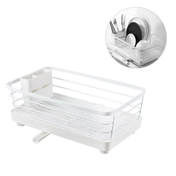 

1 Pc Multifunction Bowls Drain Rack Tableware Holder Chopsticks Plate Organizer Rack for Home Kitchen (Silver)