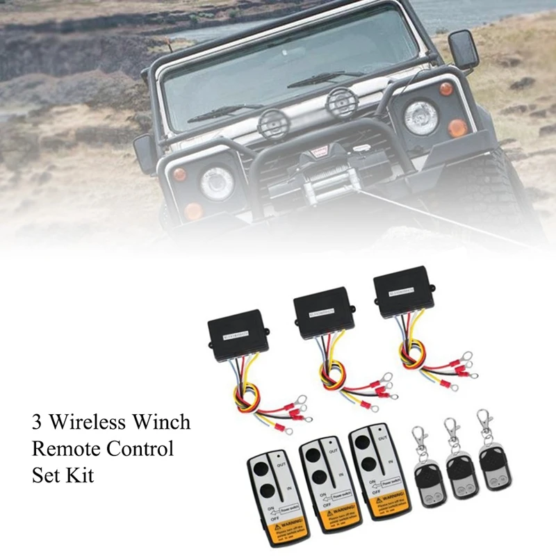 12V 50Ft Wireless Winch Remote Control Set Kit Switch Handset for Jeep Truck SUV ATV | Автомобили и - Цена: 2 964,36 руб.