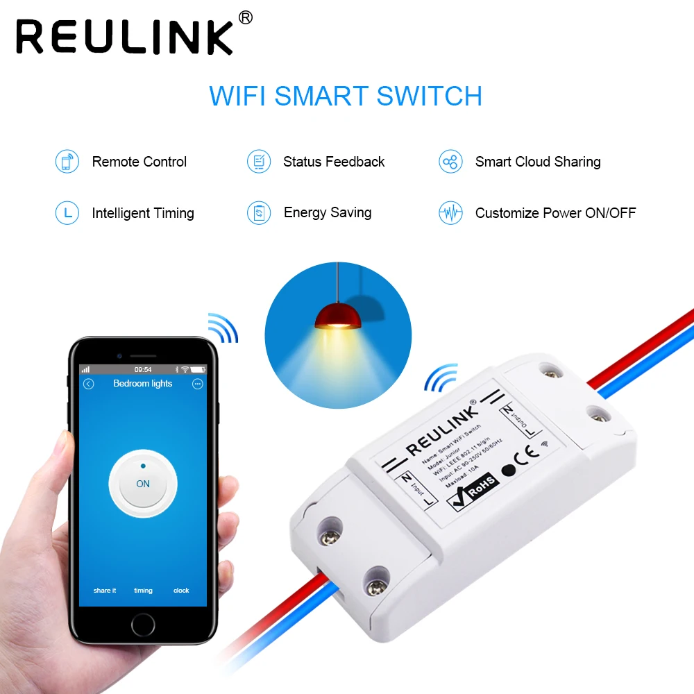 CHIPAL 10 шт. DIY умный Wifi переключатель беспроводной пульт дистанционного управления Domotica свет умный дом автоматизация релейный модуль контроллер работает с Alexa