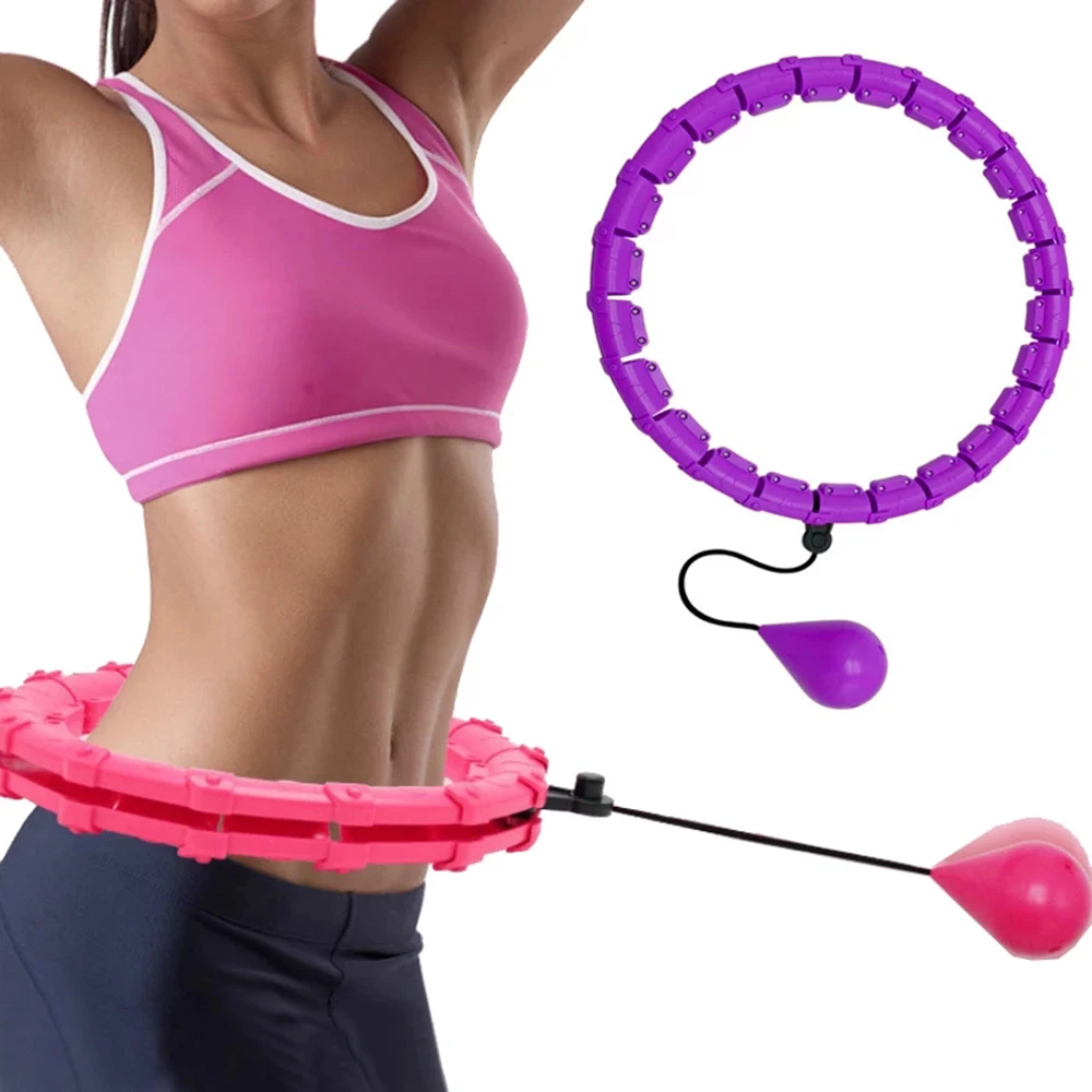 24 Section Adjustable Sport Hoops Abdominal Thin Waist Exercise Detachable Hoola Massage Fitness Hoop Training Weight Loss