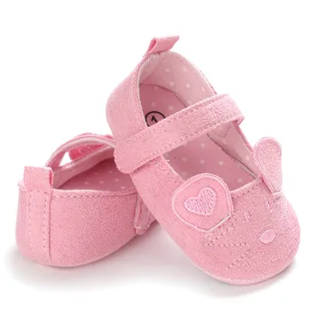

Toddler Baby Girl Breathable Cartoon Mouse Ear Design Anti-Slip Casual Sneakers Soft Soled Walking Shoes 0-18M
