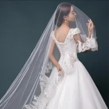 Кафедральный собор Длина свадебная фата 3M длинные цвета слоновой кости/Белый, размеры для возраста от 1