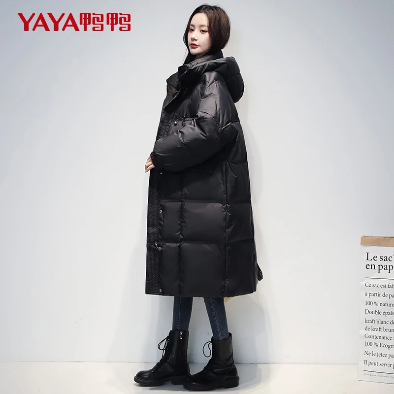 

Пуховик женский средней длины, однотонный Повседневный модный Свободный пуховик, теплая верхняя одежда