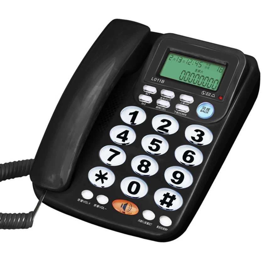 Настольный проводной телефон с определителем номера система DTMF/FSK Регулируемый