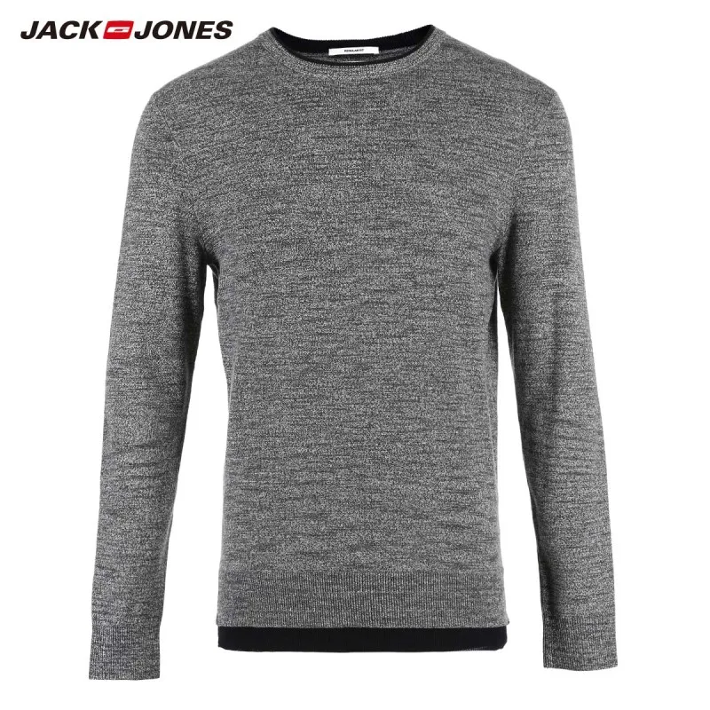 JackJones осенний мужской хлопковый свитер пуловер Топ Мужская одежда 218324511