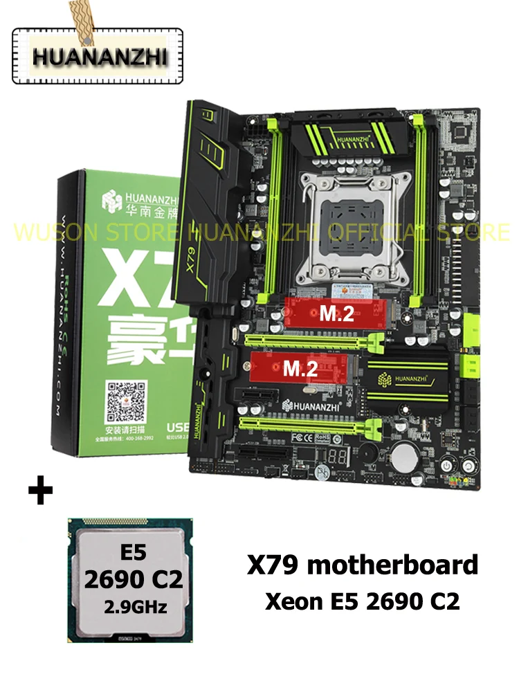 Huananzhi X79 Scheda Madre Super Gaming Con Cpu Combo Dual M.2 Slot Buon Processore Intel Xeon E5 2690 2.9Ghz Acquista Computer