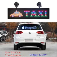 Visor de led de imagem programável, display de carro interno com rgb, cor completa ph4mm, sinal de led, suporte para rolagem, tela de scroling