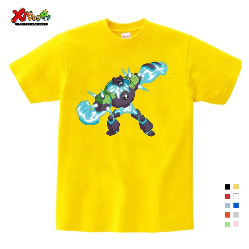 Летняя одежда для мальчиков; топы; Новинка; детская футболка Omnitrix Ben 10; настоящая детская футболка; футболки для маленьких мальчиков с рисунком аниме; От 3 до 9 лет - Цвет: Baby T-shirt
