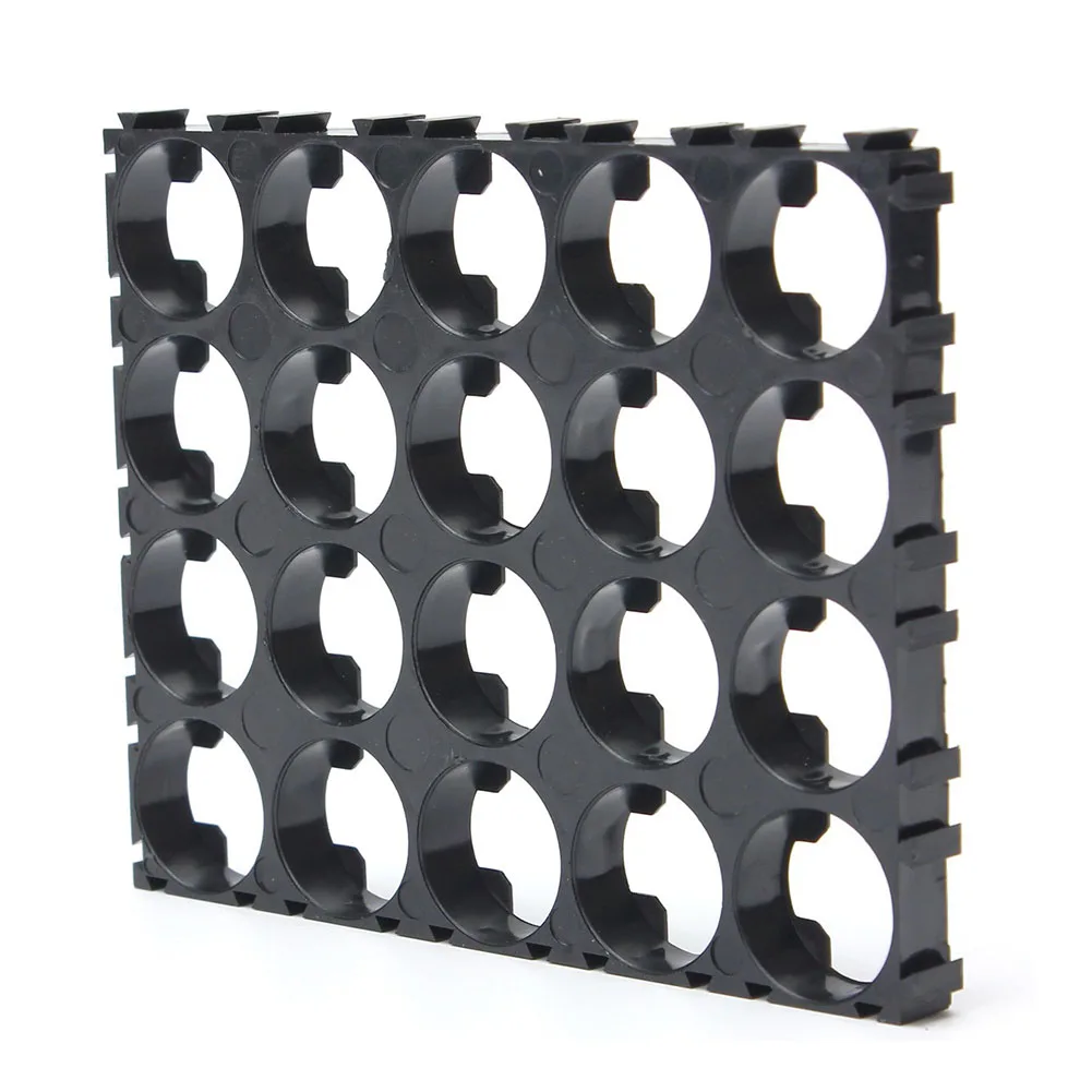 

18650 Battery 4x5 Cell Spacer Radiating Shell Pack Plastic Heat Holder Black 20/30/40/50 Pcs Drop Shipping Support