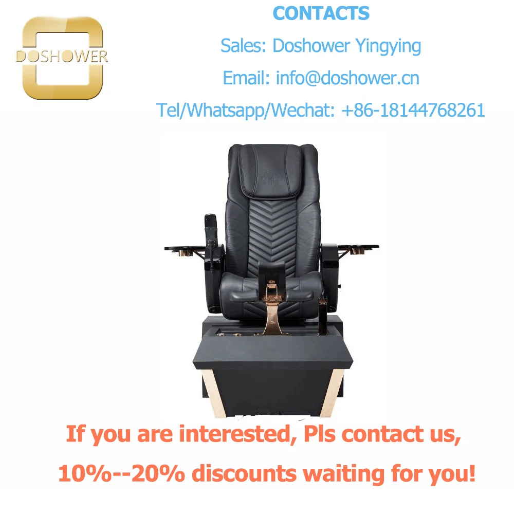 

Doshower DS-W900-B luxury black pedicure chair with full sets modern pedicure chair manicure table for pedicure chair nail table