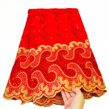 

2020 Latest African bazin riche fabric African lace fabric wedding Punching design Bazin brode embroidery Swiss lace fabric