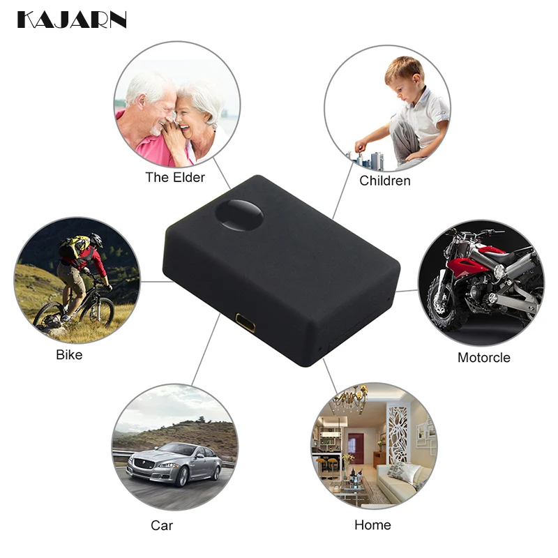 

KAJARN GPS Trackers N9 Audio Monitor Mini Personal Mini Voice Activation Built in Two MIC GSM Device 12 Days Standby Time tracke