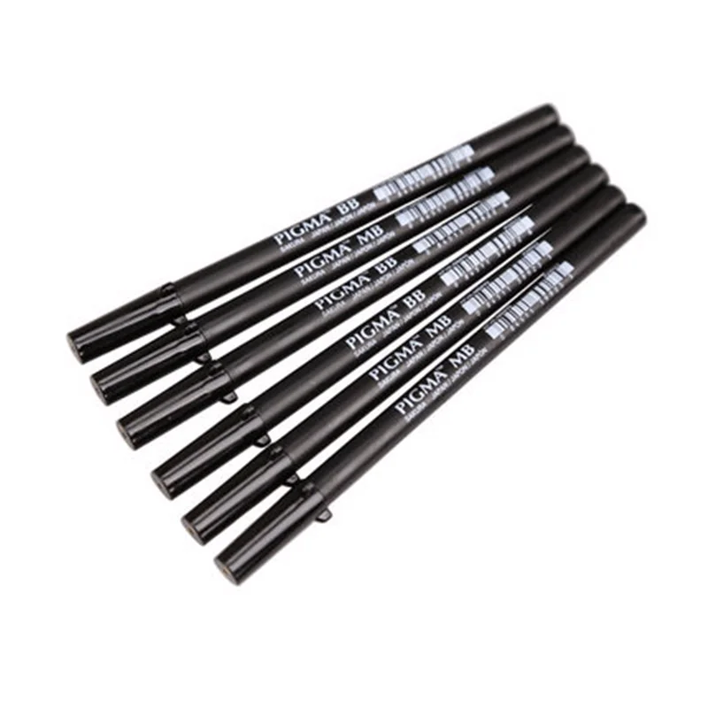 1pcs 일본 사쿠라 PIGMA 서예 브러쉬 펜 파인/미디엄/볼드 팁 전문 펜 브러쉬 아트 마커 Stiften Technical Markers