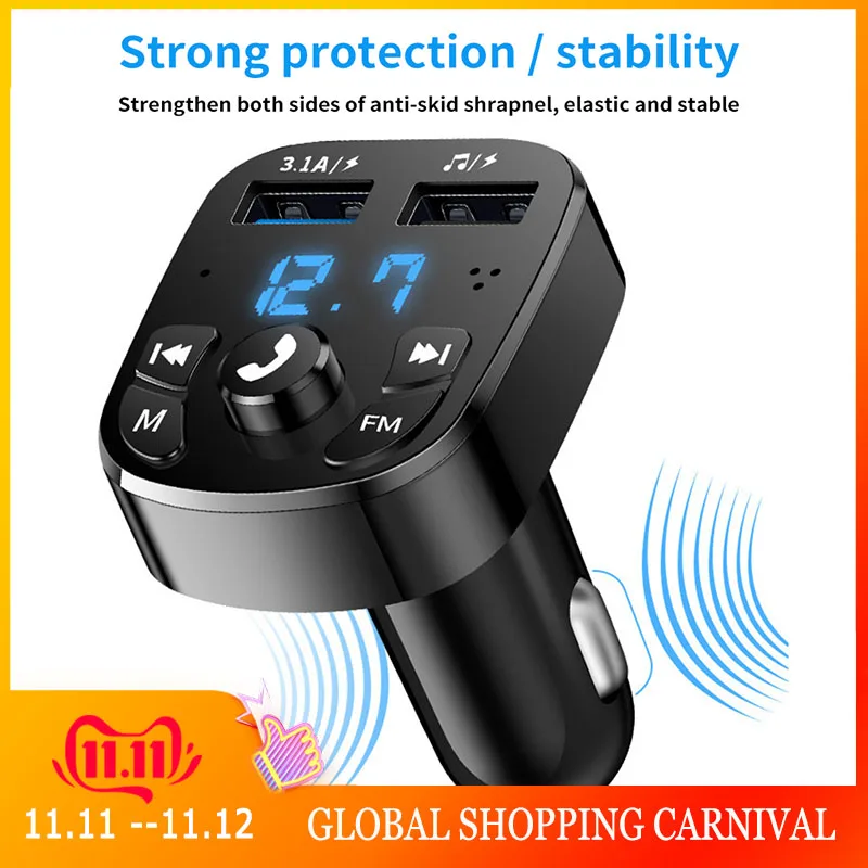 Bluetooth Версия 5 0 свободные руки FM передатчик Автомобильный плеер комплект карты