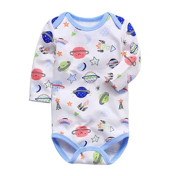 

0-2 year Quality Cotton Newborn Girl Baby Bodysuits long Sleeve O-Neck Baby Clothes cartoon Planet Boy Body Suits clothing