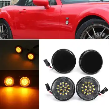 

2x LED Side Marker Lights Turn Signal Light Side Repeater Signal Lamp 12V Panel Lamp Blinker for Mazda MX-5 Mk1 Mk2 Mk3