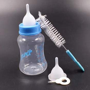 

150ML Puppy Kitten Feeding Bottle 150ml and 60ml Pet Nursing Feeding Bottle with Cleaning Brush Kit For Dog Puppy Cat