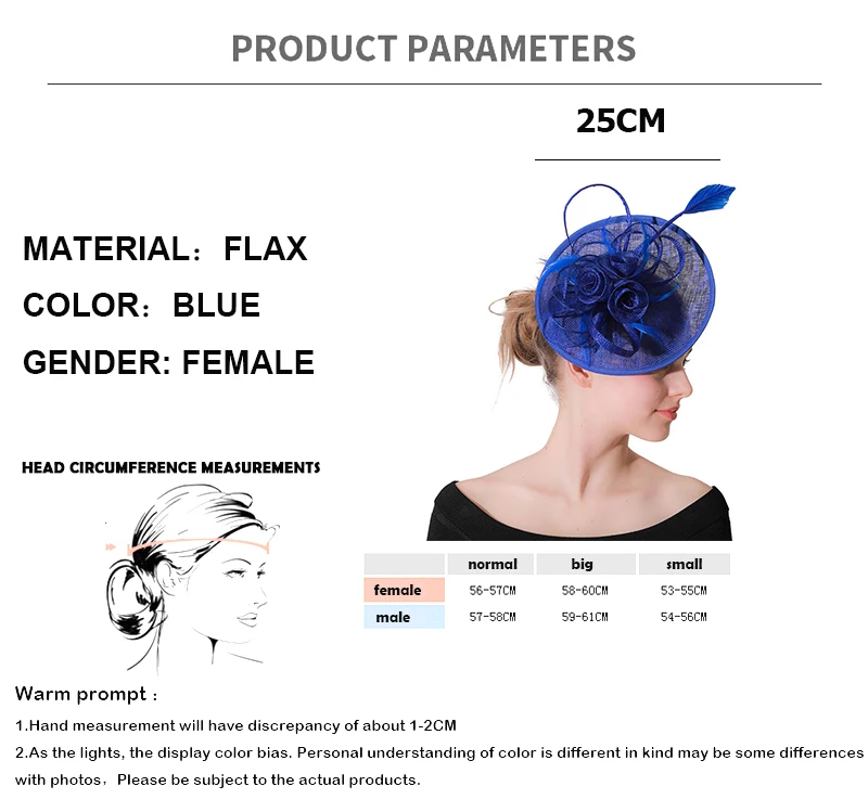 Church Hats Women Elegant Horse Racing Festival Ladies Fedoras Fascinator Hats Bridal Hairpin Headdress femme mariage LM064
