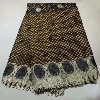 

Ankara Wax Lace Latest Nigerian Printing Style African Embroidery Guipure Lace Material for Women Wedding Dress Party CJA002