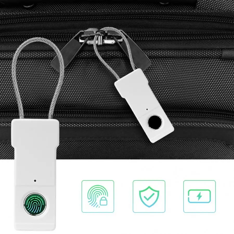 Keyless USB Перезаряжаемый дверной замок переносной отпечаток Умный Замок Противоугонный замок безопасности Шкаф багажный замок для чемодана