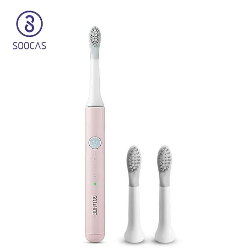 SOOCAS SO WHITE EX3 sonic электрическая зубная щетка для Xiaomi Mijia Ultra sonic автоматическая зубная щетка перезаряжаемая Водонепроницаемая Чистящая Щетка - Цвет: Pink Add 2Heads