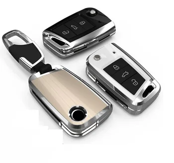 

3 Buttons Car Key Case For SEAT Leon Ibiza CUPTRA For Skoda Octavia Combi Key Cover Holder For Volkswagen Polo 2016 Golf 7 MK7