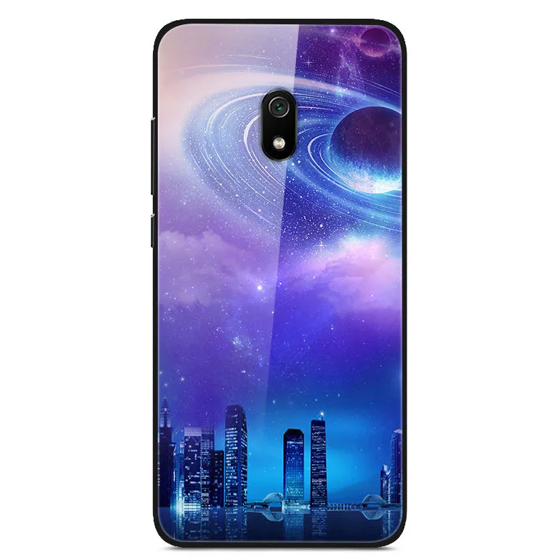 38 Для Xiaomi Redmi 8A чехол силиконовый бампер стекло твердая задняя крышка для Xiomi Redmi 8A чехол для телефона s защитные оболочки Fundas Redmi8A - Цвет: 38