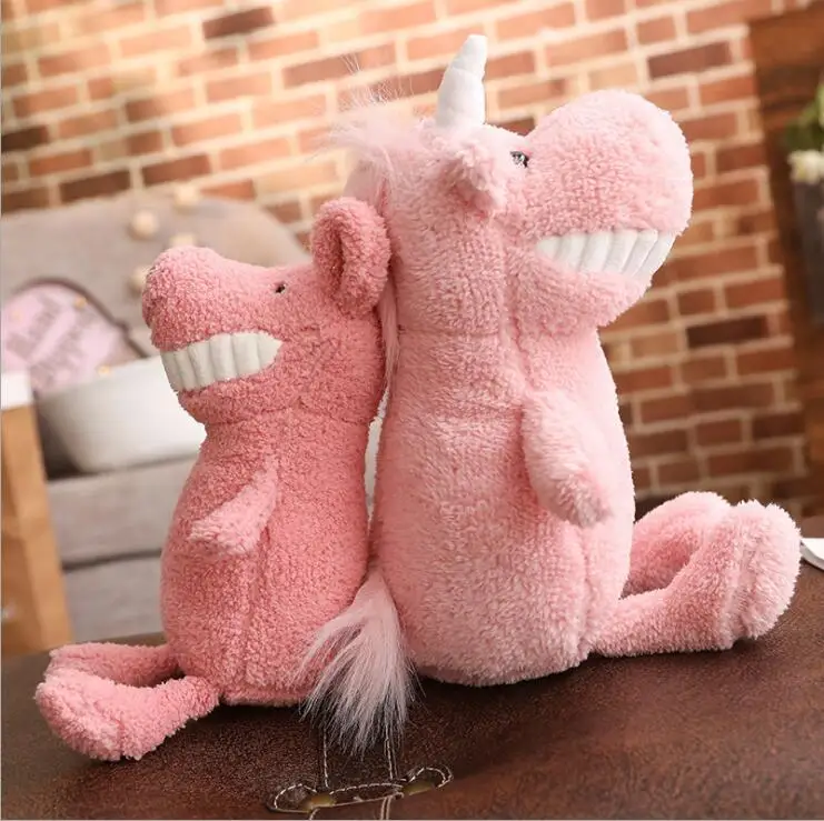 Cartoon animal plush toy smile toothy big tooth doll cute grab machine doll unicorn plush doll send children's Christmas gift